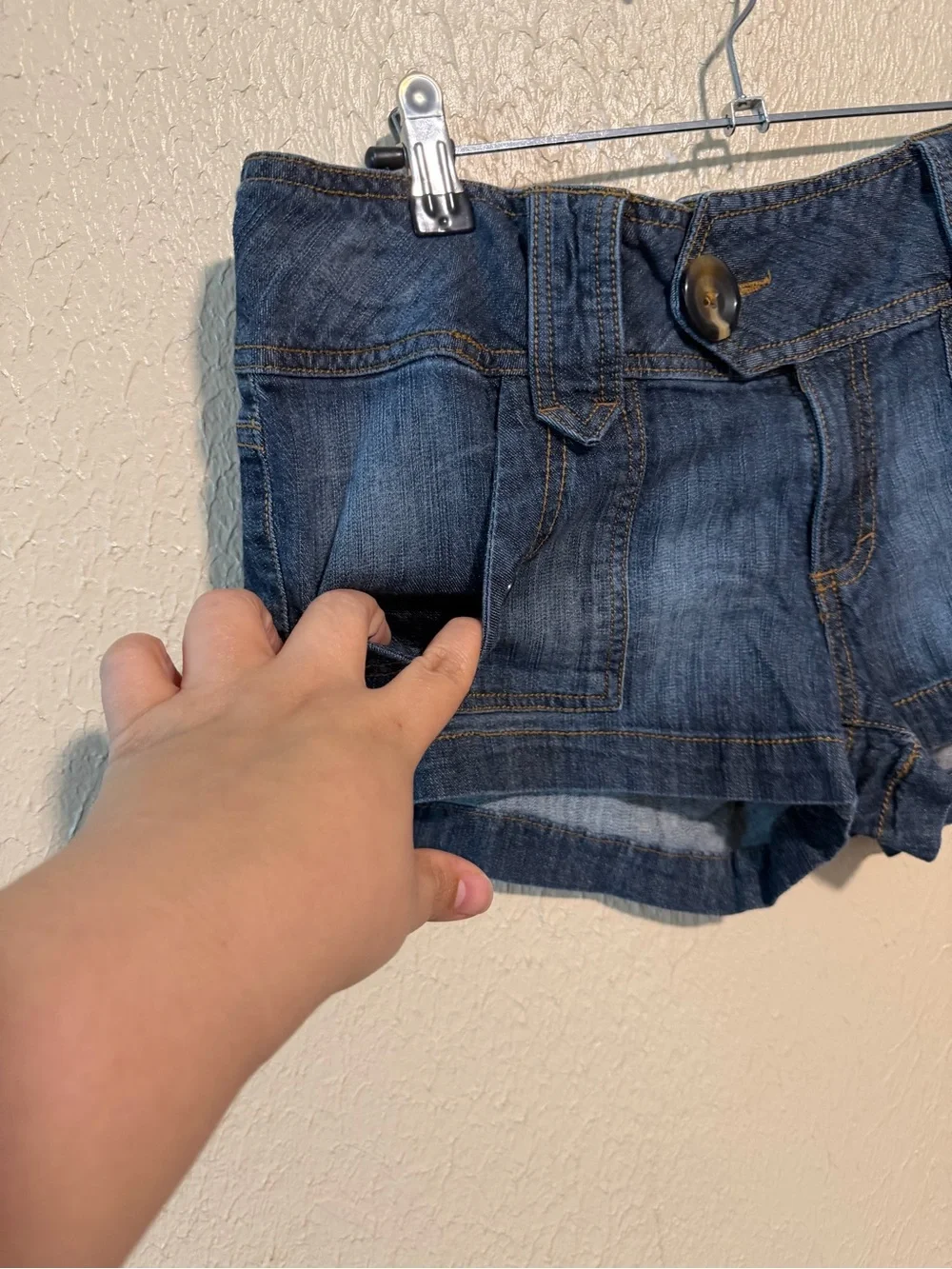 OP Vintage Denim Shorts Size 11 Retro Shorty Shorts